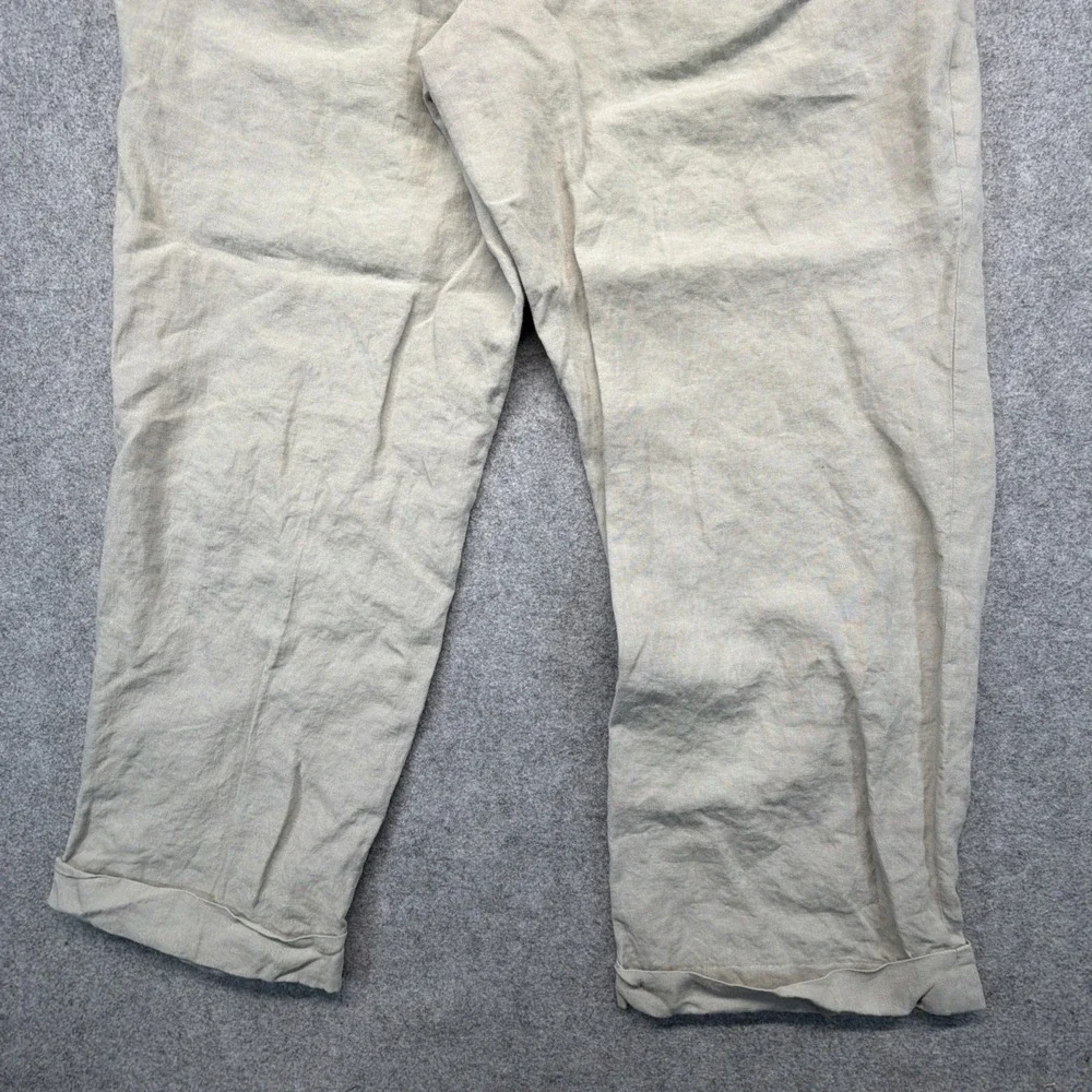 GIORGIO ARMANI Italy Baggy Pleated Linen Pants Men's 34x28